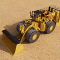 Yellow Heavy Duty Construction Vehicle With Large Tires And Bucket