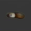 Brown Leather Slip On Casual Shoes With Vintage Style And Comfortable Sole