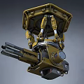 Modern Sci-Fi Turret 3d model