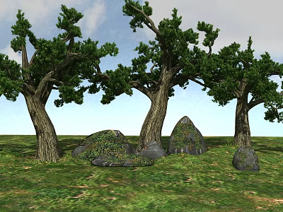 Modern pine landscape tree 3d model Modern pine landscape tree 3d model