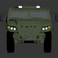 Military Green Off Road Vehicle With Sturdy Design And Roof Lights For Tactical Use