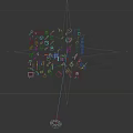 Decorative Art Tool Themed Hanging Decorations With Brushes Palettes And Paint Tubes