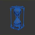 Elegant Hourglass Design With Wooden Base Metal Frame And Glass Sand Container