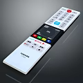 Toshiba TV Remote Control With White Design And Various Function Buttons