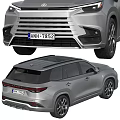 Silver SUV Car With Front Grille Design And Side Profile Exterior Features