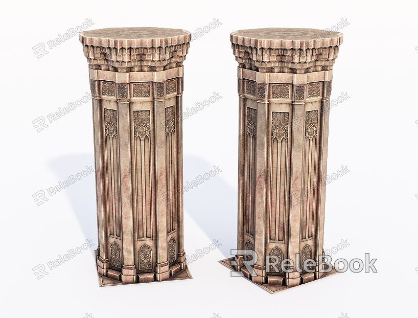 European style pillar shape decorative pillar model