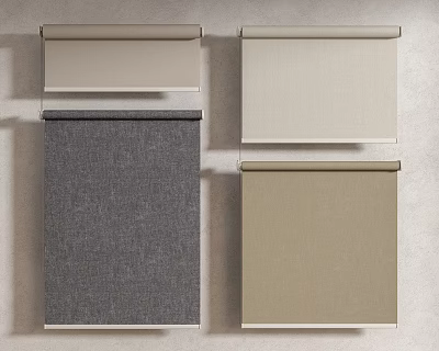 Modern Blinds Design With Neutral Color Options And Textured Fabric Material 3d model