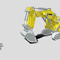 Yellow Liebherr 9-2000 Heavy Duty Tracked Excavator With Large Bucket