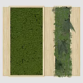 Indoor Living Plant Wall Decor Featuring Various Green Plants And Natural Wooden Frame