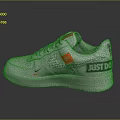 Stylish White Athletic Sneakers With Orange Accents And Just Do It Lettering Design Details
