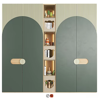 Children's wardrobe storage cabinet 3d model