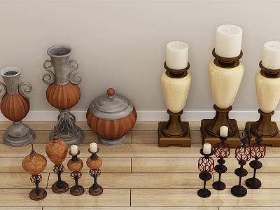 Modern candlestick decorations furnishings model