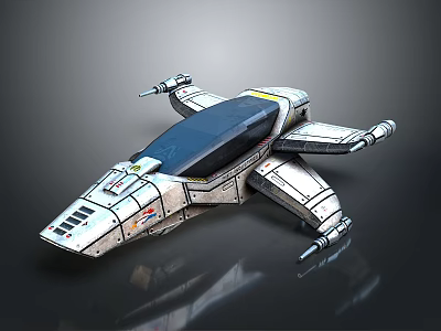 Advanced Aerospace Spaceship Design With Sleek Body And Thrusters For Cosmic Travel 3d model