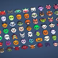 Various Colorful Decorative Masks For Daily Household Use With Unique Designs