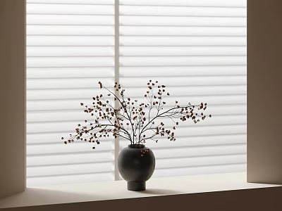 vase floral plant ornaments 3d model