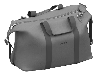 Gray BAOMING Travel Duffle Bag With Zipper Closure Hand Straps And Shoulder Strap 3d model