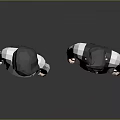 Two 3D Characters In Formal Clothing With White Shirt Red Bow Tie And Black Vest