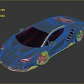 Sleek Silver Sports Car With Yellow Accents And Modern Aerodynamic Design