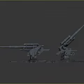 laser tower turret turntable sci-fi tower defense game tower defense sci-fi turret game turret game turret 3d model