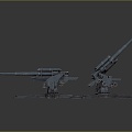 laser tower turret turntable sci-fi tower defense game tower defense sci-fi turret game turret game turret 3d model