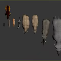 Various Animal Models Including Lion Mammoth And Elephant With Human Figure Scale