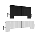 Black and White Modern Flat Panel Radiator with Stylish Sleek Design 3d model