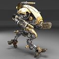 Sci-fi armored robot 3d model