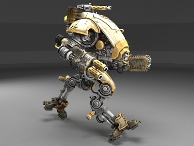 Sci-fi armored robot 3d model