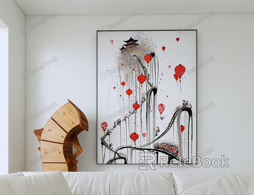 Decorative Hanging Painting Art Illustration Hanging Painting model