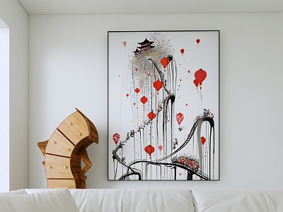 Decorative Hanging Painting Art Illustration Hanging Painting model