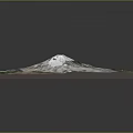 Scenic Volcanic Landscape With Snow Capped Peak Green Vegetation And Natural Terrain