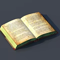 Open Aged Vintage Book With Yellowed Pages And Text Content Details