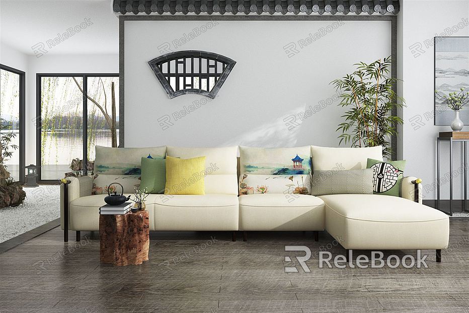 New Chinese-style corner sofa model