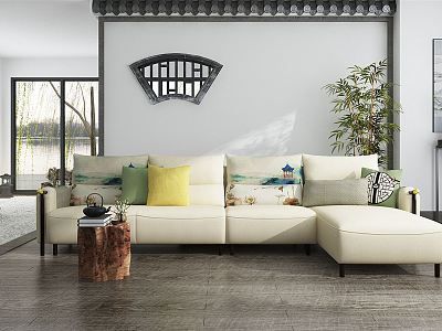 New Chinese-style corner sofa model