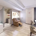 Modern Beauty Hair Salon Interior With Comfortable Chairs And Stylish Workstations