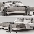 Modern Double Bed 3d model