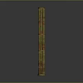 Lighting Combination With Cylindrical Lamps Yellow Red Textured Metallic Frame Modern Style