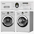 Diamond Brand Two Modern Washing Machines with Digital Control Panel and Buttons
