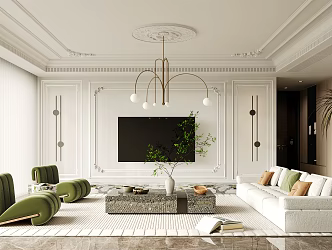 French Living Room 3d model