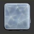 Blue Stones With Various Shapes Including Cube And Irregular Forms On Black Surface With Reflections 3d model