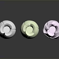 Sculpted Vases In White Green Pink With Modern Design And Smooth Surface