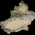 Detailed Afghanistan Satellite Map With Topographic Terrain And Geographic Features