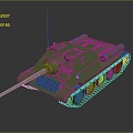 SU85 TANK MILITARY VEHICLE MECHANIZED UNIT 3d model