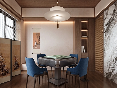 New Chinese Chess Room Entertainment Room 3d model