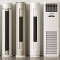 Modern Home Appliances Collection Including Wall Mounted Standing Air Conditioners And Fans