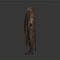 Two Men In Different Outfits Hooded Cloak And Leather Jacket
