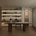 Modern Elegant Bedroom Interior With Large Bed Decorative Wall Art Nightstand Table Lamp And Bench