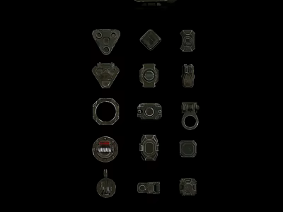 Various Mechanical Parts with Industrial Design and Durable Metal Construction for Machinery Equipment 3d model