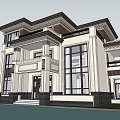 Modern Single-Family Villa Country House Homestay Villa Country Villa 3d model