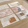 Modern pink carpet 3d model
